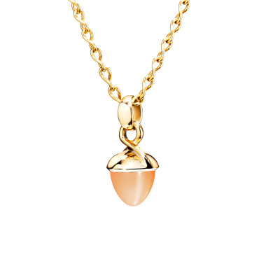         Gelbgold, Halsschmuck, Tamara Comolli MIKADO Bouquet Anhänger mit Mondstein