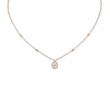 Halsschmuck, Roségold, Messika Joy Diamant Poire Collier