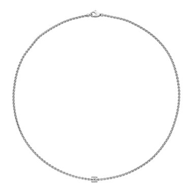 Halsschmuck, Weißgold, FOPE Aria Halskette mit Diamanten