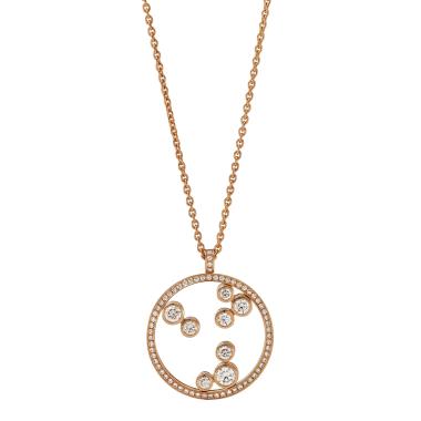 Rotgold, Halsschmuck, Hans D. Krieger Bubble Anhänger mit Kette