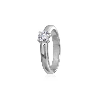 Ringe, Weißgold, Heinz Mayer Solitairring 0.10ct