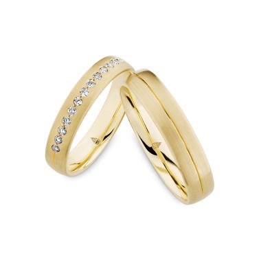 Ringe, Gelbgold, Christian Bauer Trauring-Set