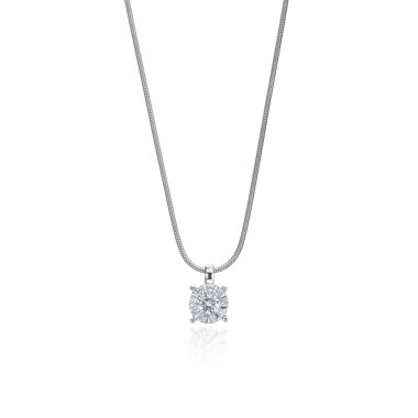 Halsschmuck, Weißgold, Heinz Mayer Solitage® Collier