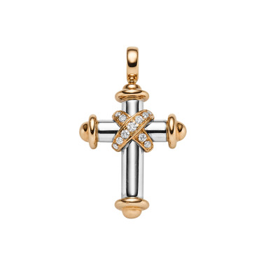 Halsschmuck, Weißgold, Leo Wittwer Crosses Anhänger