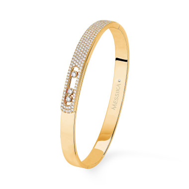         Gelbgold, Armschmuck, Messika Bangle Move Noa Pavée Armspange
