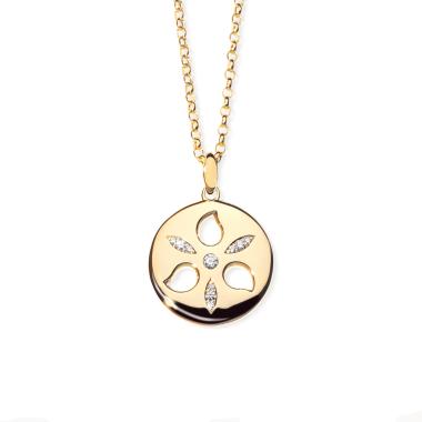 Halsschmuck, Gelbgold, Tamara Comolli SAND DOLLAR Anhänger medium