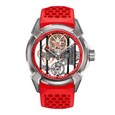 Herrenuhr, Handaufzug, Jacob&Co EPIC X TITANIUM 44MM RED INNER RING