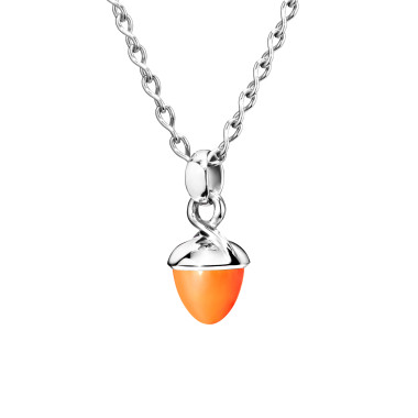 Halsschmuck, Weißgold, Tamara Comolli MIKADO Flamenco Anhänger mit Karneol