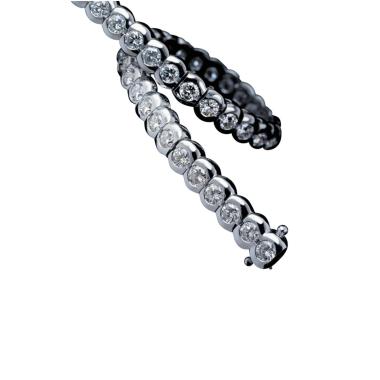 Armschmuck, Weißgold, Heinz Mayer Armband Rolling Diamonds