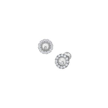 Ohrringe, Weißgold, Chopard Happy Diamonds Icons Ohrringe