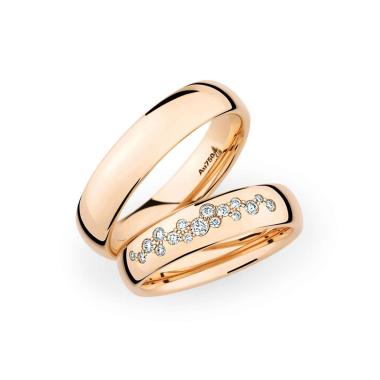 Ringe, Roségold, Christian Bauer Trauring-Set