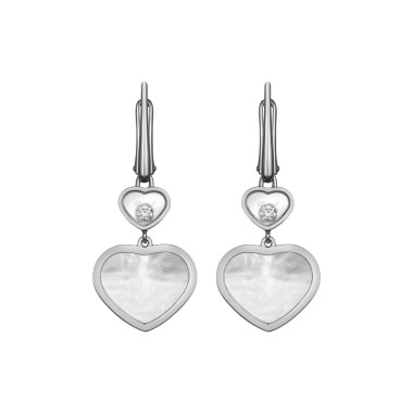         Weißgold, Ohrringe, Chopard Happy Hearts Ohrhänger
