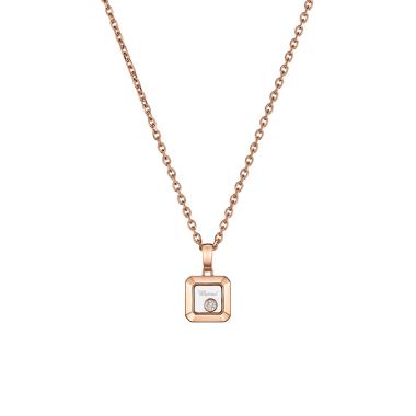 Halsschmuck, Roségold, Chopard Happy Diamonds Icons Anhänger mit Halskette