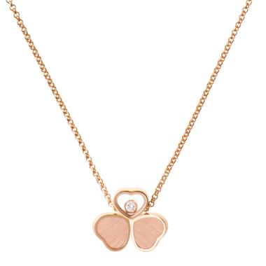 Halsschmuck, Roségold, Chopard Happy Hearts Wings Halskette