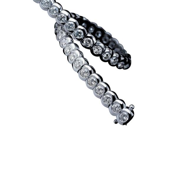 Armschmuck, Weißgold, Heinz Mayer Armband Rolling Diamonds