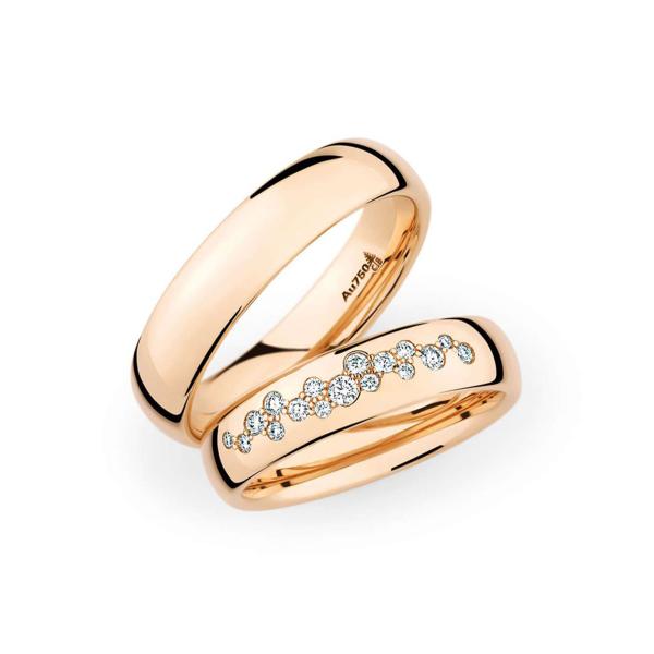 Ringe, Roségold, Christian Bauer Trauring-Set