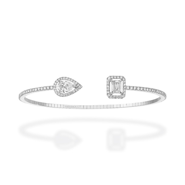         Weißgold, Armschmuck, Messika My Twin Skinny X2 Armreif
