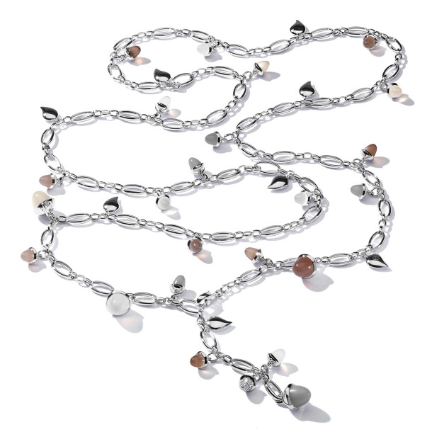         Weißgold, Halsschmuck, Tamara Comolli MIKADO Halskette 'Cashmere' mit Diamant-Pavé