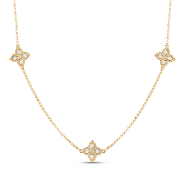         Gelbgold, Halsschmuck, Roberto Coin Princess Flower Halskette