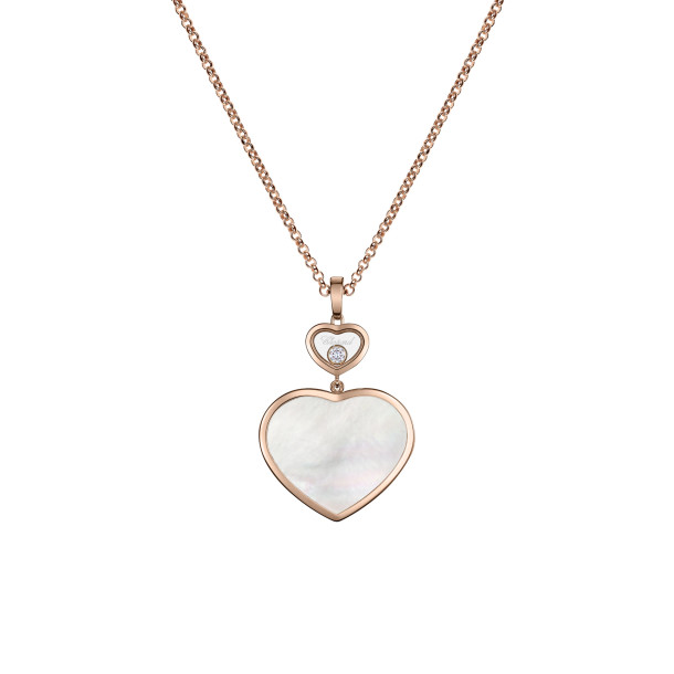         Roségold, Halsschmuck, Chopard Happy Hearts Anhänger mit Halskette