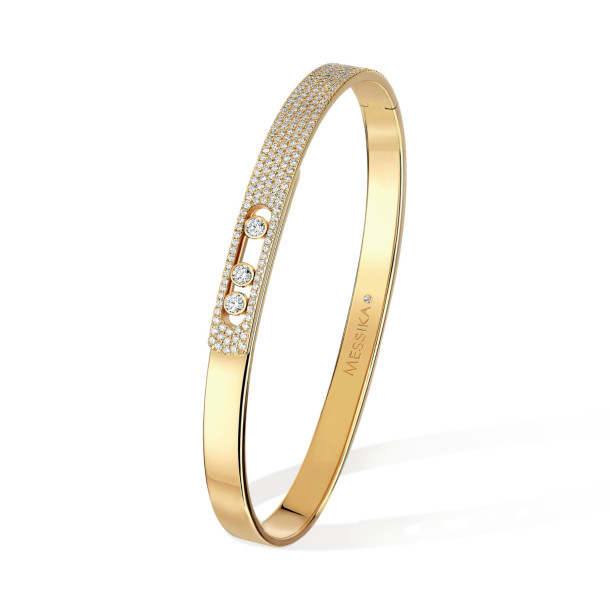         Gelbgold, Armschmuck, Messika Move Noa Pavée Armreif