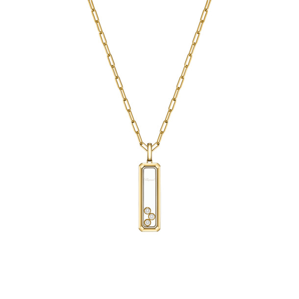         Gelbgold, Halsschmuck, Chopard Happy Diamonds Icons Anhänger mit Halskette