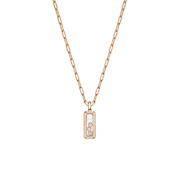         Roségold, Halsschmuck, Chopard Happy Diamonds Icons Anhänger mit Halskette