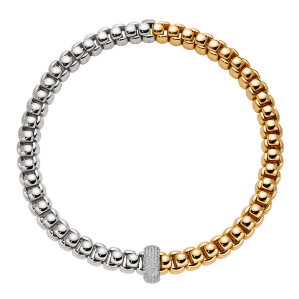         Gelbgold &amp; Weißgold, Halsschmuck, FOPE Luna Halskette