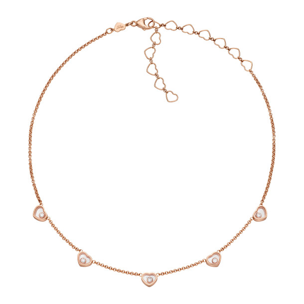         Roségold, Halsschmuck, Chopard My Happy Hearts Halskette