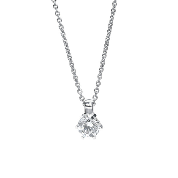         Weißgold, Halsschmuck, Heinz Mayer Solitaircollier 0.50 ct.