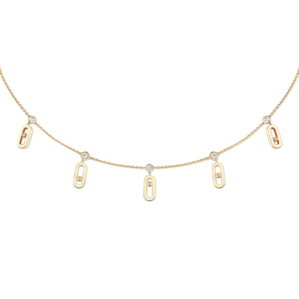         Gelbgold, Halsschmuck, Messika Move Uno Choker mit Quaste