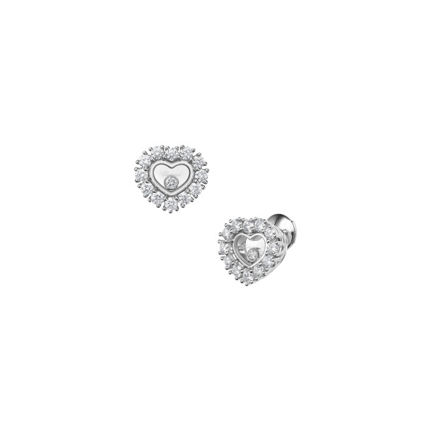         Weißgold, Ohrringe, Chopard Happy Diamonds Icons Joaillerie Ohrstecker