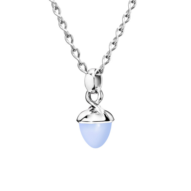         Weißgold, Halsschmuck, Tamara Comolli MIKADO Bouquet Anhänger mit Chalcedon