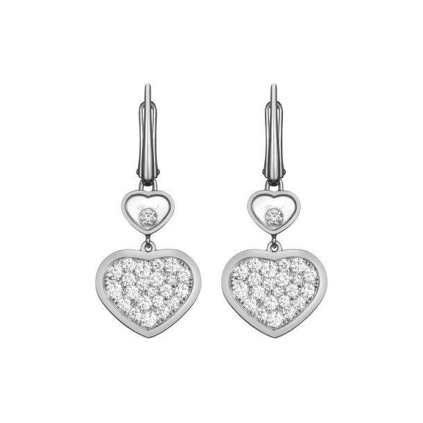        Weißgold, Ohrringe, Chopard Happy Hearts Ohrhänger