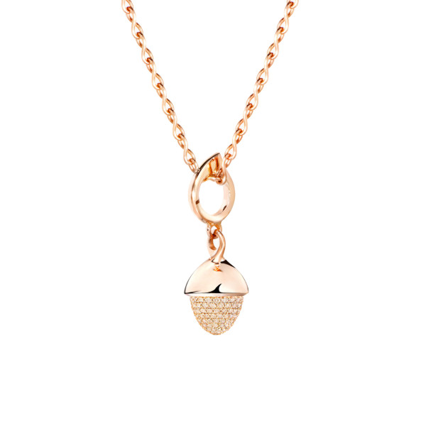         Roségold, Halsschmuck, Tamara Comolli MIKADO Flamenco Anhänger mit Diamant-Pavé