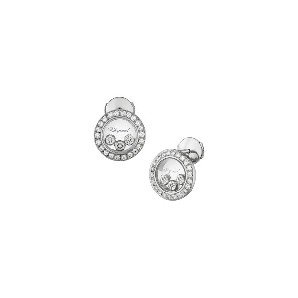         Weißgold, Ohrringe, Chopard Happy Diamonds Icons Ohrstecker