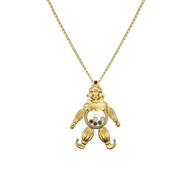         Gelbgold, Halsschmuck, Chopard Happy Clown Anhänger mit Halskette