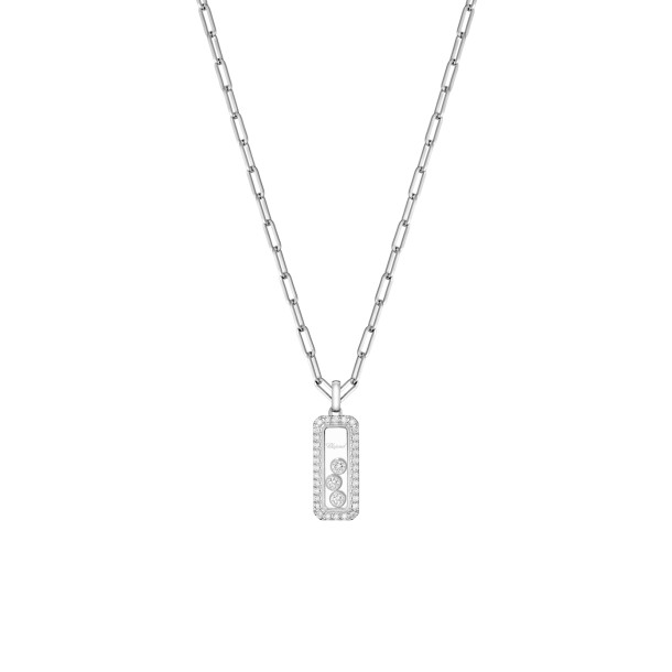         Weißgold, Halsschmuck, Chopard Happy Diamonds Icons Anhänger mit Halskette