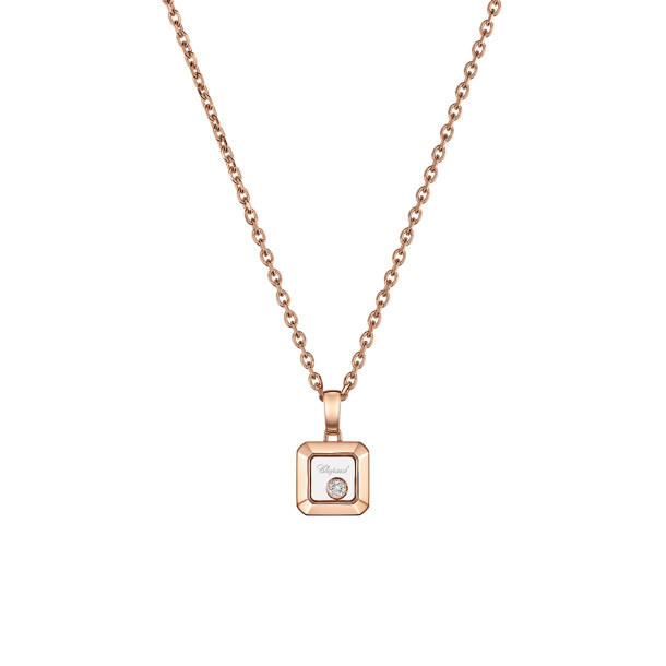         Roségold, Halsschmuck, Chopard Happy Diamonds Icons Anhänger mit Halskette