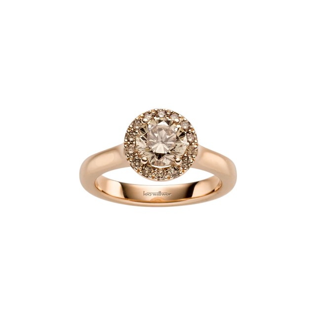 Solitär brauner DIamant Leo W.